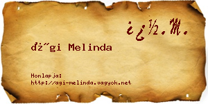 Ági Melinda névjegykártya